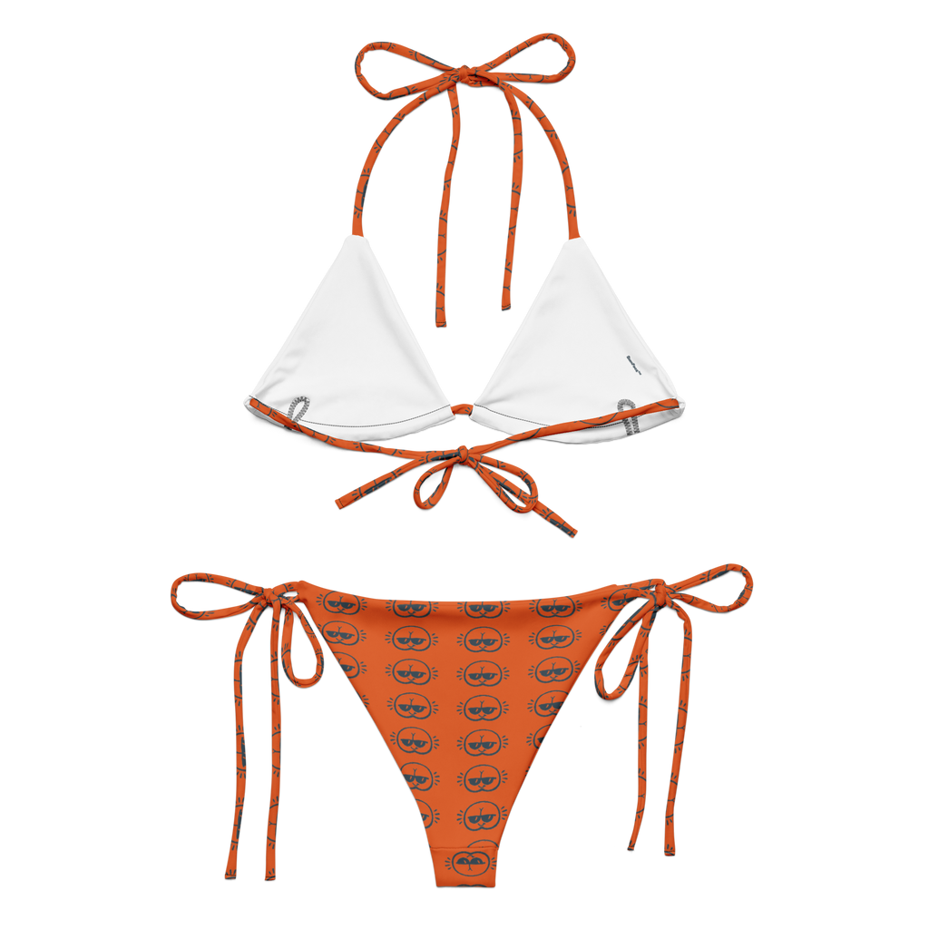 Orange BumFace string bikini