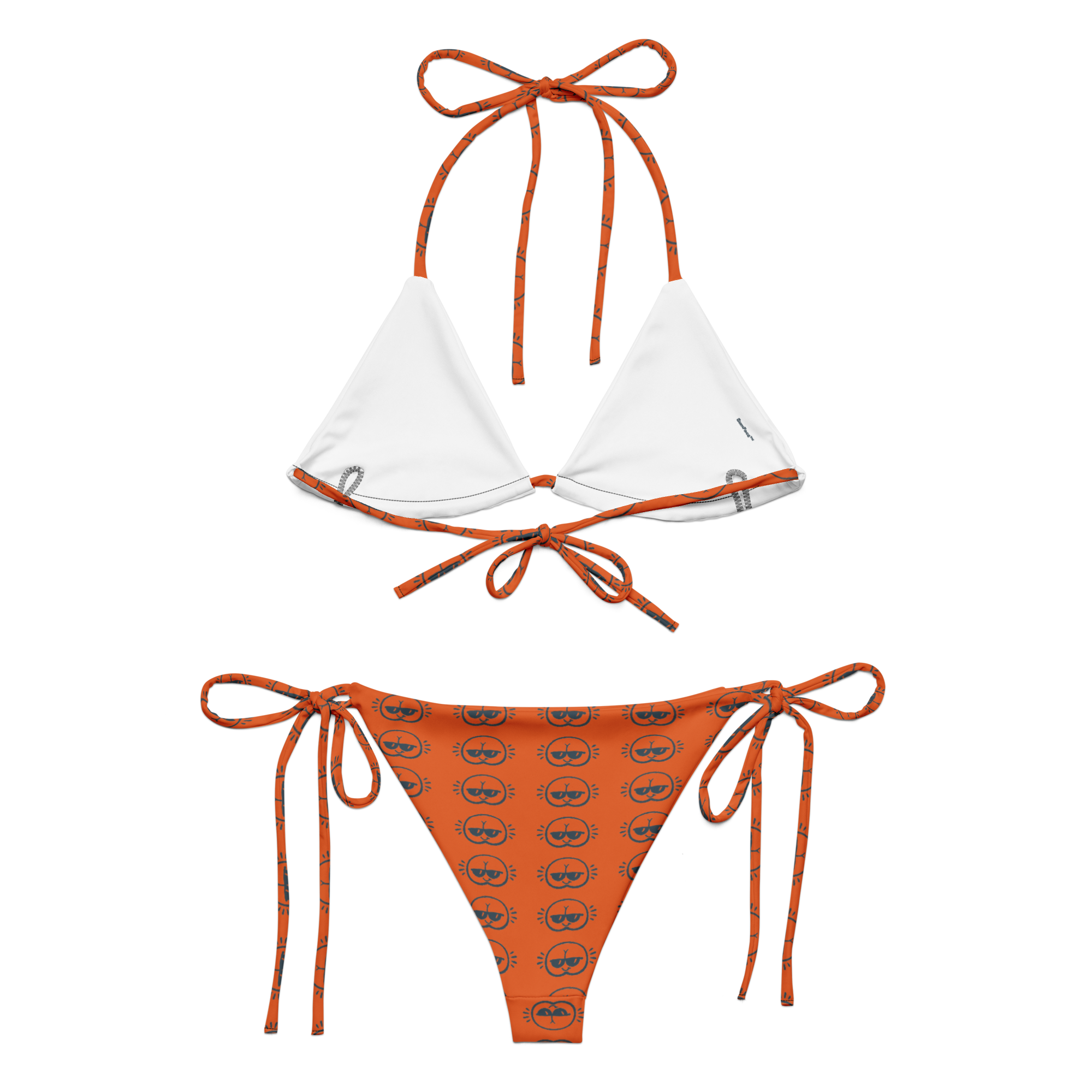 Orange BumFace string bikini