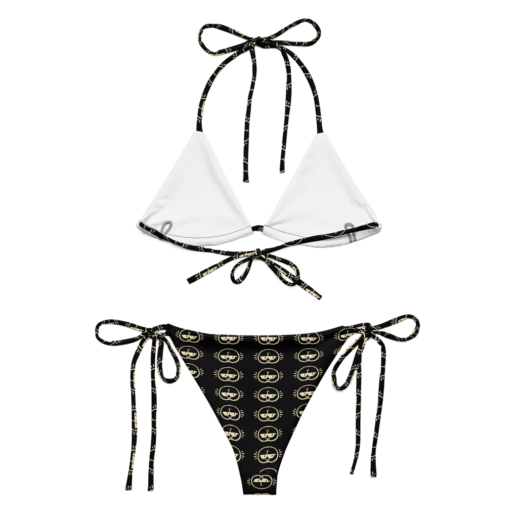 Black BumFace string bikini