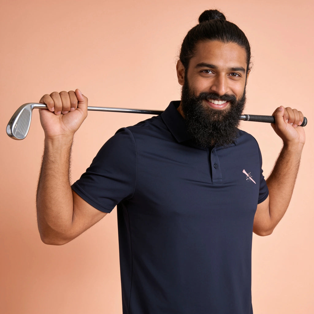 BumFace's boring traditional golf polo