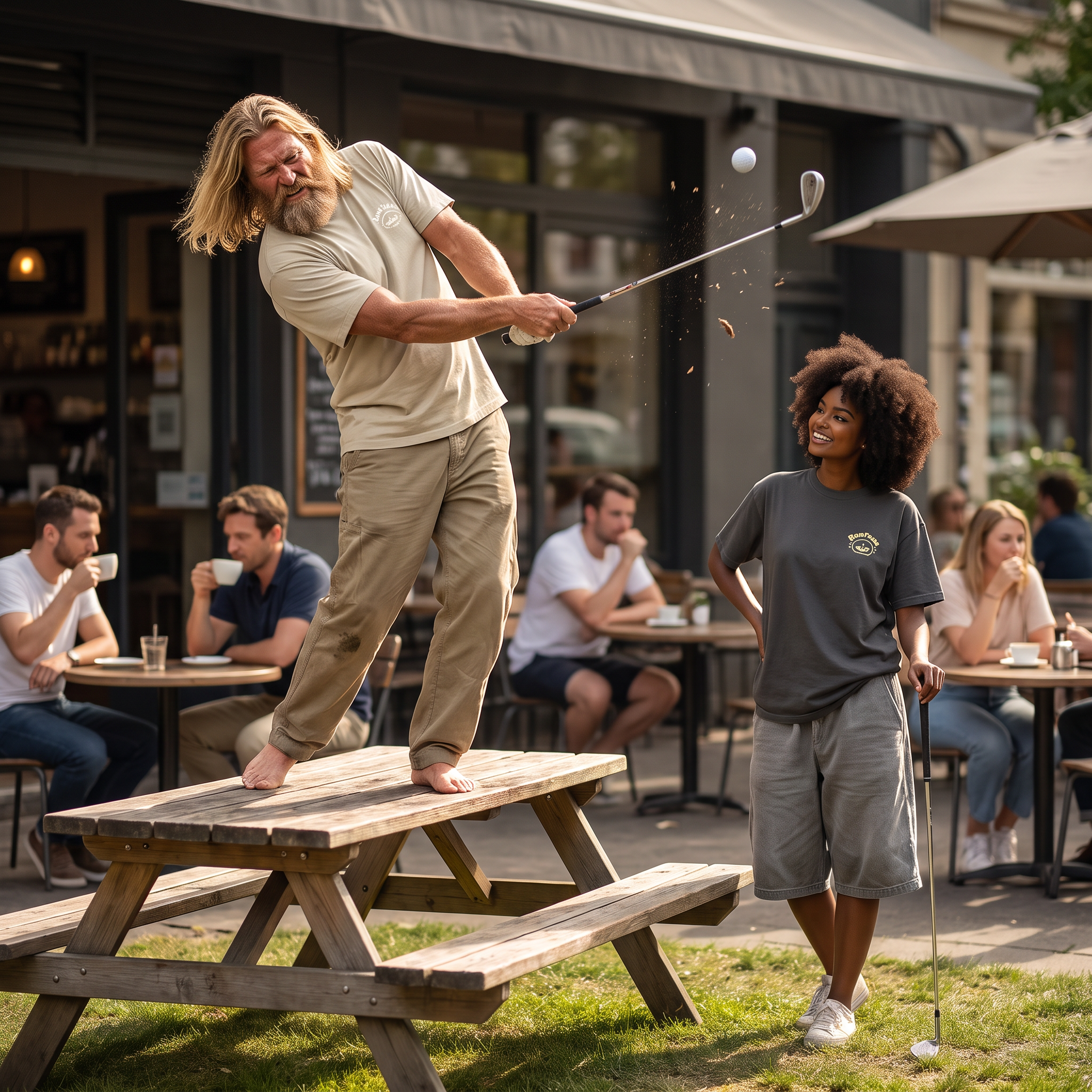 "The world is my tee" Oversized golf t-shirt