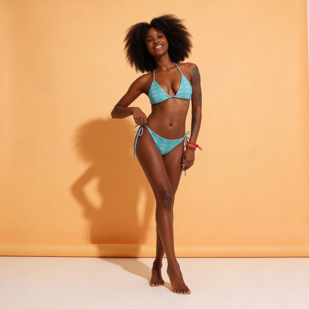 Turqouise BumFace string bikini